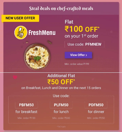 freshmenu new user offer