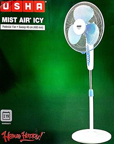 Usha Misty Air Icy 400 Mm Pedestal Fan Blue Coupons Product