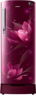 Samsung RR20N182YR8/HL/RR20N282YR8/NL 192 L 4 Star Direct-Cool Single-Door Inverter Refrigerator, Blooming Saffron Red Samsung RR20N182YR8/HL/RR20N282YR8/NL 192 L 4 Star Direct-Cool Single-Door Inverter Refrigerator, Blooming Saffron Red