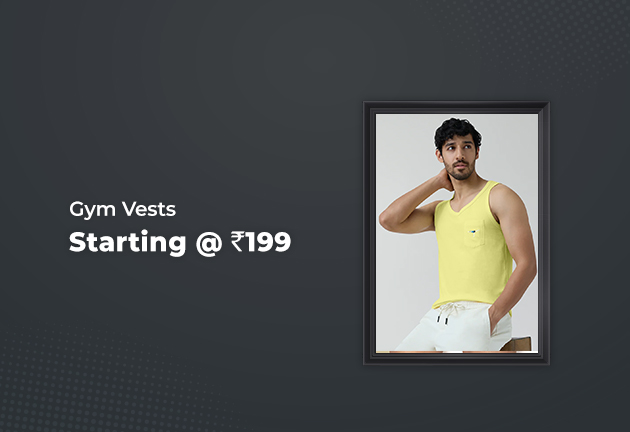 Gym Vests Starting @ Rs 199