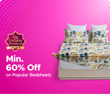 Min 60% Off on Popular Bedsheets