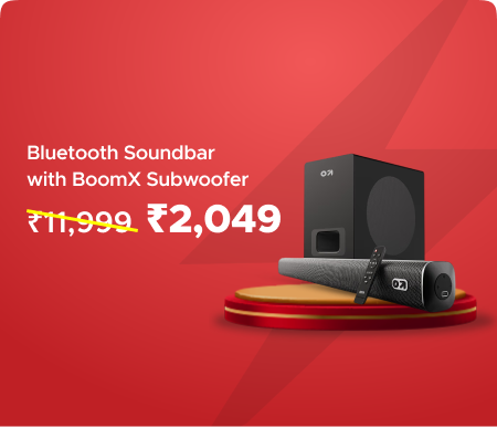 Bluetooth Soundbar with BoomX Subwoofer @ Rs 2049 Worth Rs 11999