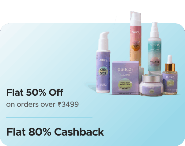 Ounce Organics — Flat 50% Off + Flat 80% Cashback