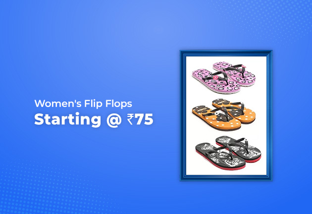 Women's Flip Flops Starting from Rs 75