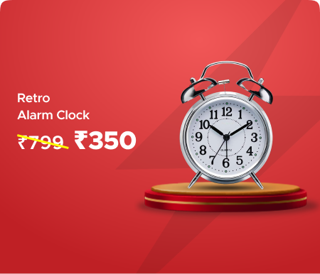 Retro Alarm Clock @ Rs 350 Worth Rs 799