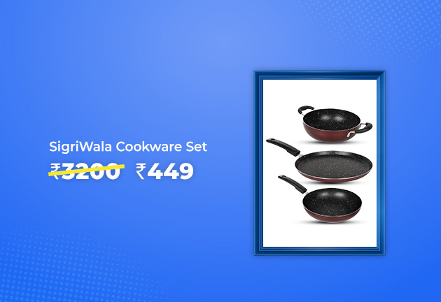 SigriWala Non-Stick Cookware Set @ Rs 449 Worth Rs 3200