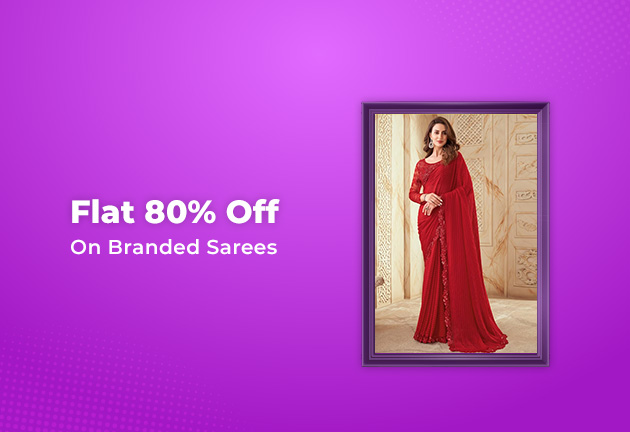 Flat 80% Off On Branded Sarees