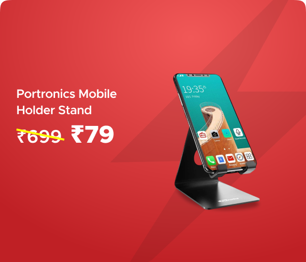 Portronics Mobile Holder Stand @ Rs 79 Worth Rs 699