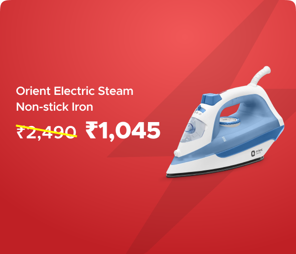Orient Electric Steam Non-stick Iron @ Rs 1045 Worth Rs 2490