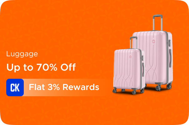 Amazon: Upto 70% Off on Luggages + Flat 3% Rewards