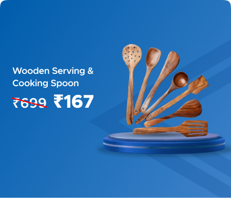 Wooden Serving & Cooking Spoon @ Rs 167 Worth Rs 699