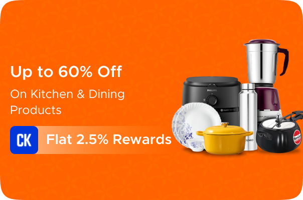 Amazon: Up to 60% off on Kitchen and Dining + Flat 2.5% Rewards