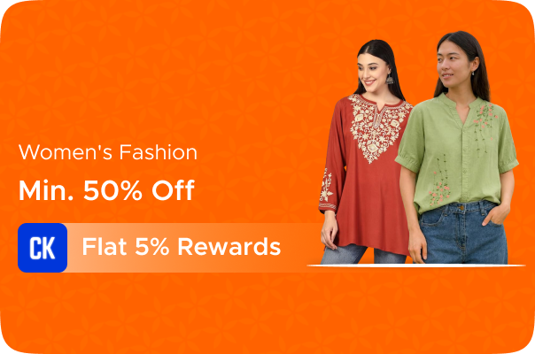Amazon: Minimum 50% Off on Women's Fashion + Flat 5% Rewards
