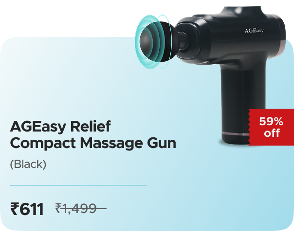 AGEasy AGEasy Relief Compact Massage Gun (Black — effective ₹611 (was ₹1499)