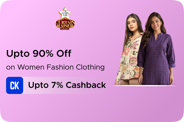Ajio: Upto 90% Off on Women Fashion Clothing + Upto 7%  CashKaro Cashback
