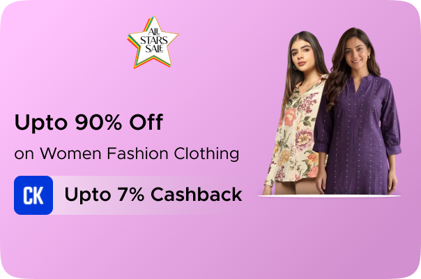 Ajio: Upto 90% Off on Women Fashion Clothing + Upto 7%  CashKaro Cashback