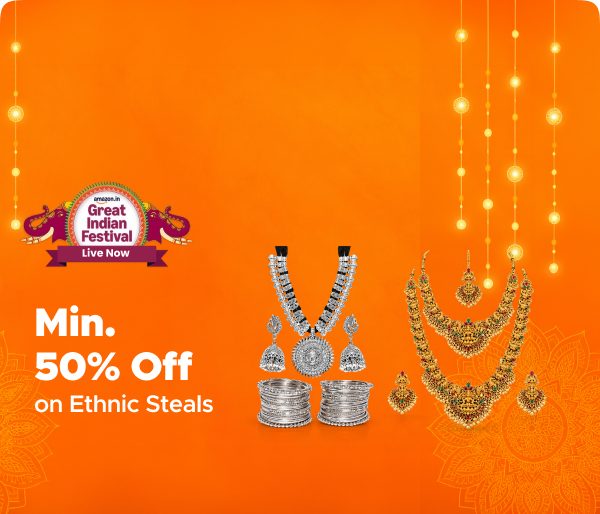 Min 50% Off on Ethnic Jewellery Amazon
