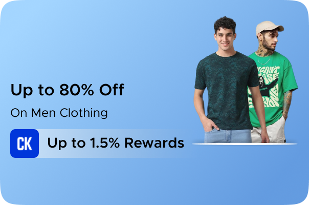 Amazon: Upto 80% Off on Men Clothing + Upto 1.50% Ca