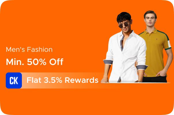 Amazon: Minimum 50% Off on Men's Fashion + Flat 3.5% Rewards