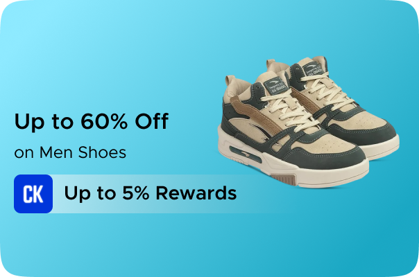 Amazon: Upto 60% Off on Men Shoes + Upto 5% Rewards 