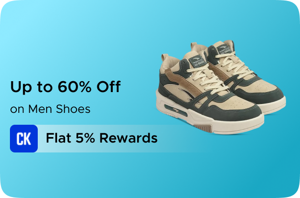 Amazon: Upto 60% Off on Men Shoes + Upto 5% Rewards CashKaro Cashback