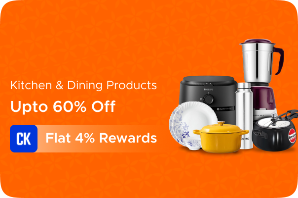 Amazon: Up to 60% off on Kitchen and Dining + Flat 4% Rewards