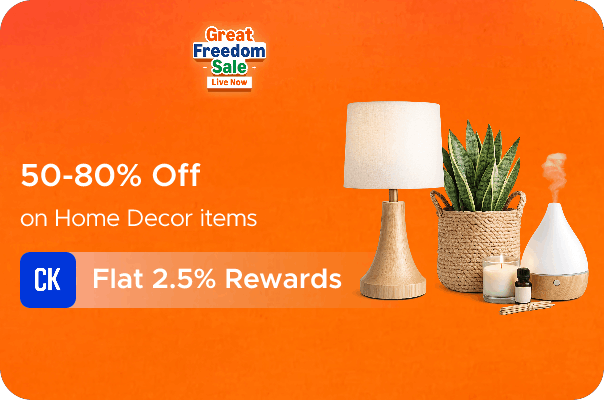 Amazon: 50-80% Off on Home Decor + Flat 2.5% Rewards