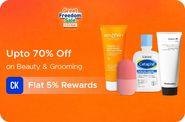 Amazon: Up to 70% off on Beauty and Grooming + Flat 5% Rewards