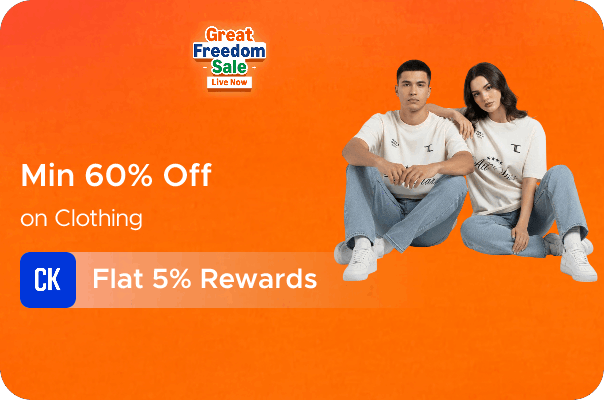 Amazon: Minimum 60% Off on Clothing + Flat 5% Rewards