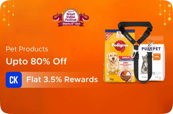 Amazon: Up to 80% off on Pet Products + Flat 3.5% Rewards