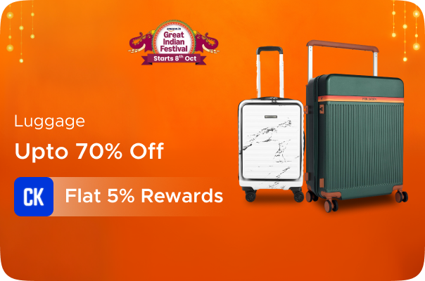 Amazon: Upto 70% Off on Luggages + Flat 5% Rewards