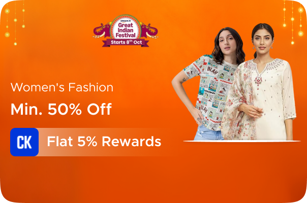 Amazon: Minimum 50% Off on Women's Fashion + Flat 5% Rewards