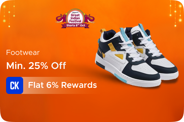 Amazon: Minimum 25% Off on Footwear + Flat 6% Rewards