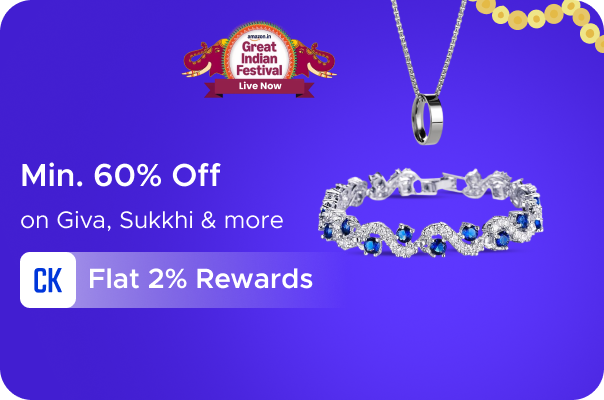Amazon: Min 60% Off on Giva, Sukkhi & more + Flat 2% Rewards