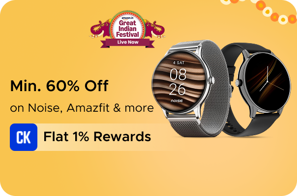 Amazon: Min 60% Off on Noise, Amazfit & more + Flat 1% Rewards
