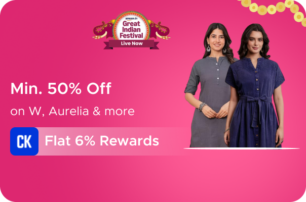 Min 50% Off on W, Aurelia & more + Flat 6% Rewards