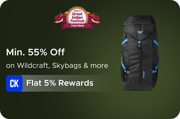 Amazon: Minimum 55% Off on Wildcraft, Skybags & more + Flat 5% Rewards
