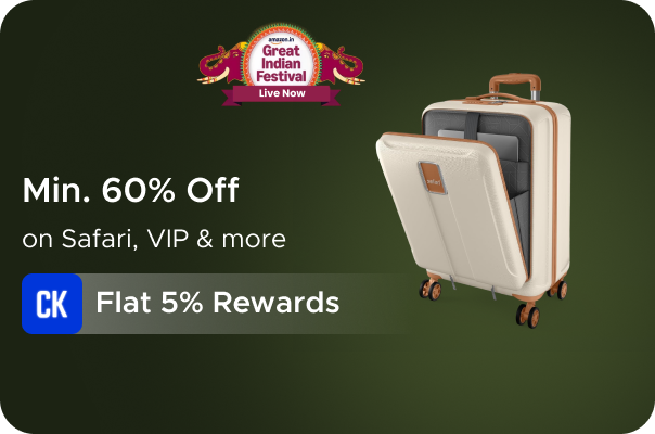 Amazon: Minimum 60% Off on Safari, VIP & more + Flat 5% Rewards