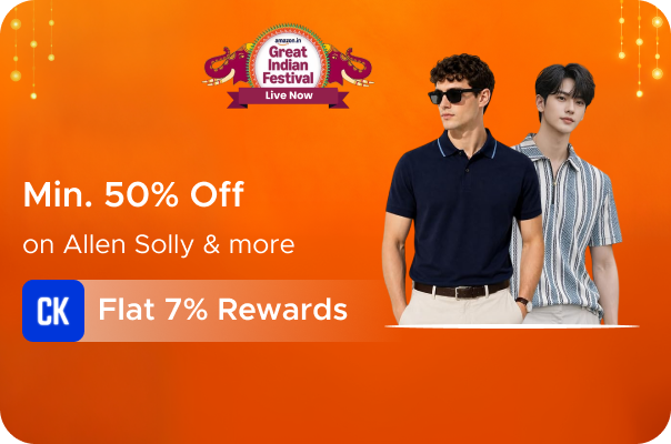 Minimum 50% Off on Allen Solly, Van Heusen & more + Flat 7% Rewards