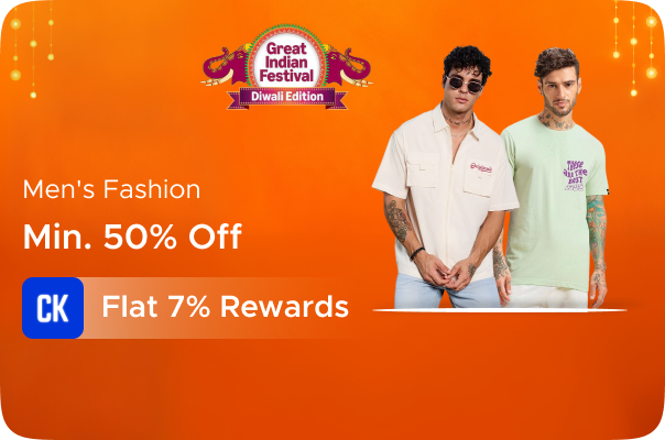 Amazon: Minimum 50% Off on Men's Fashion + Flat 7% Rewards