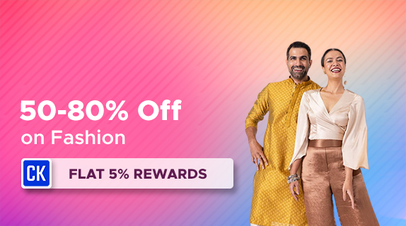 Amazon: 50-80% Off on Fashion + Flat 5% CashKaro Rewards