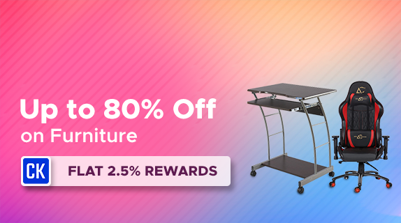 Amazon: Upto 80% Off on Furniture + Flat 2.5% CashKaro Rewards