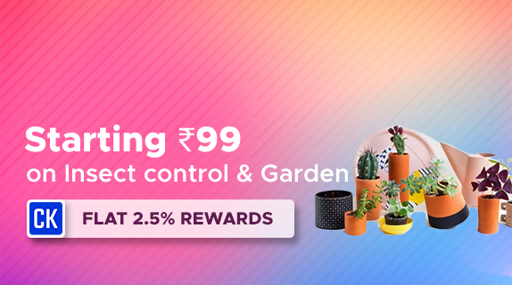 Amazon: Insect control, Garden and Solar Starting Rs 99 + Flat 2.5% CashKaro Rewards
