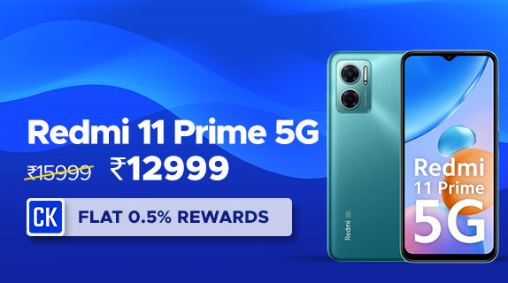 Amazon: Buy Redmi 11 Prime 5G worth Rs 15999 at just Rs 12999 + Flat 0.5% CashKaro Rewards