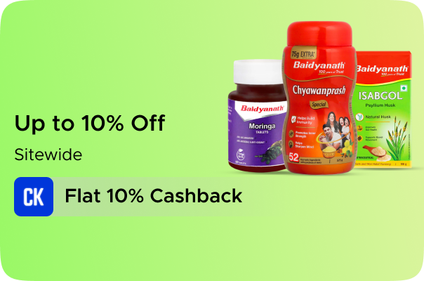 Baidyanath: Flat 10% Off Sitewide + Flat 10% CashKaro Cashback
