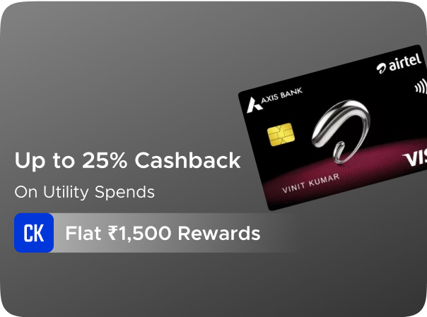Earn Flat Rs 1500 CashKaro Rewards on Axis Airtel Credit Card Activation