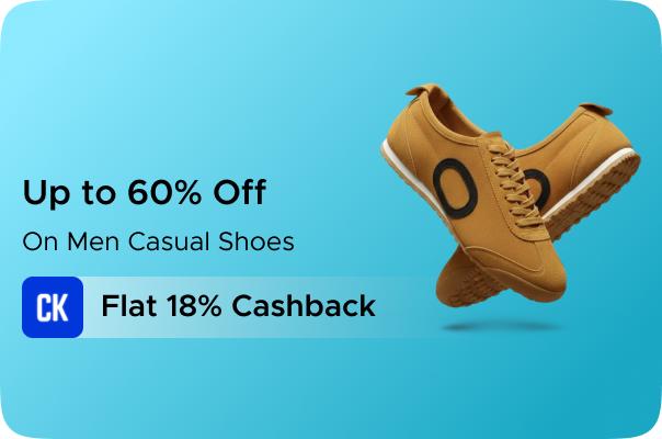 Bewakoof: Upto 60% Off on Men Casual Shoes + Flat 18% CashKaro Cashback