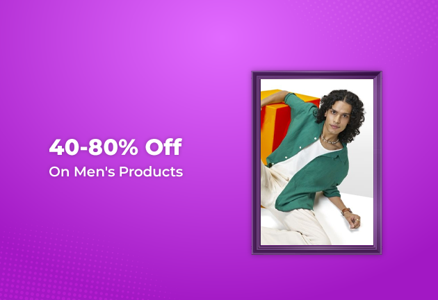 40-80% Off On Men's Products