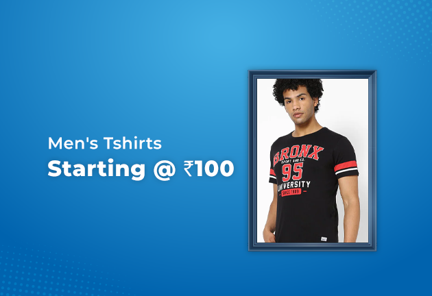 Men's Tshirts Starting @ Rs 100 Only