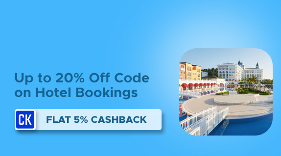 Cleartrip Hotels: Up to 20% Off Code on Hotel Bookings + Flat 5% CashKaro Cashback